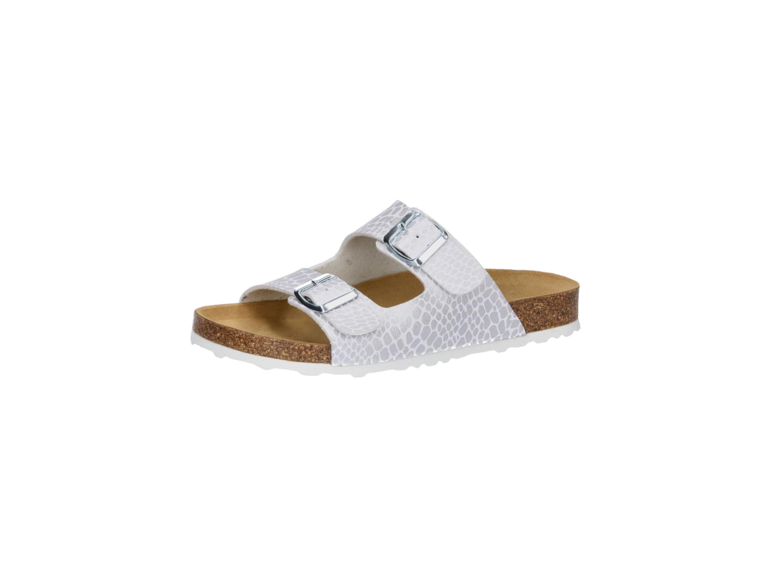 Lico Women's Bioline Platino Mules, White Silver, 7.5 UK