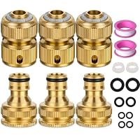 Raheem – Raheem Messing Schlauchanschluss 1/2 Zoll und 3/4 Zoll, 6 St