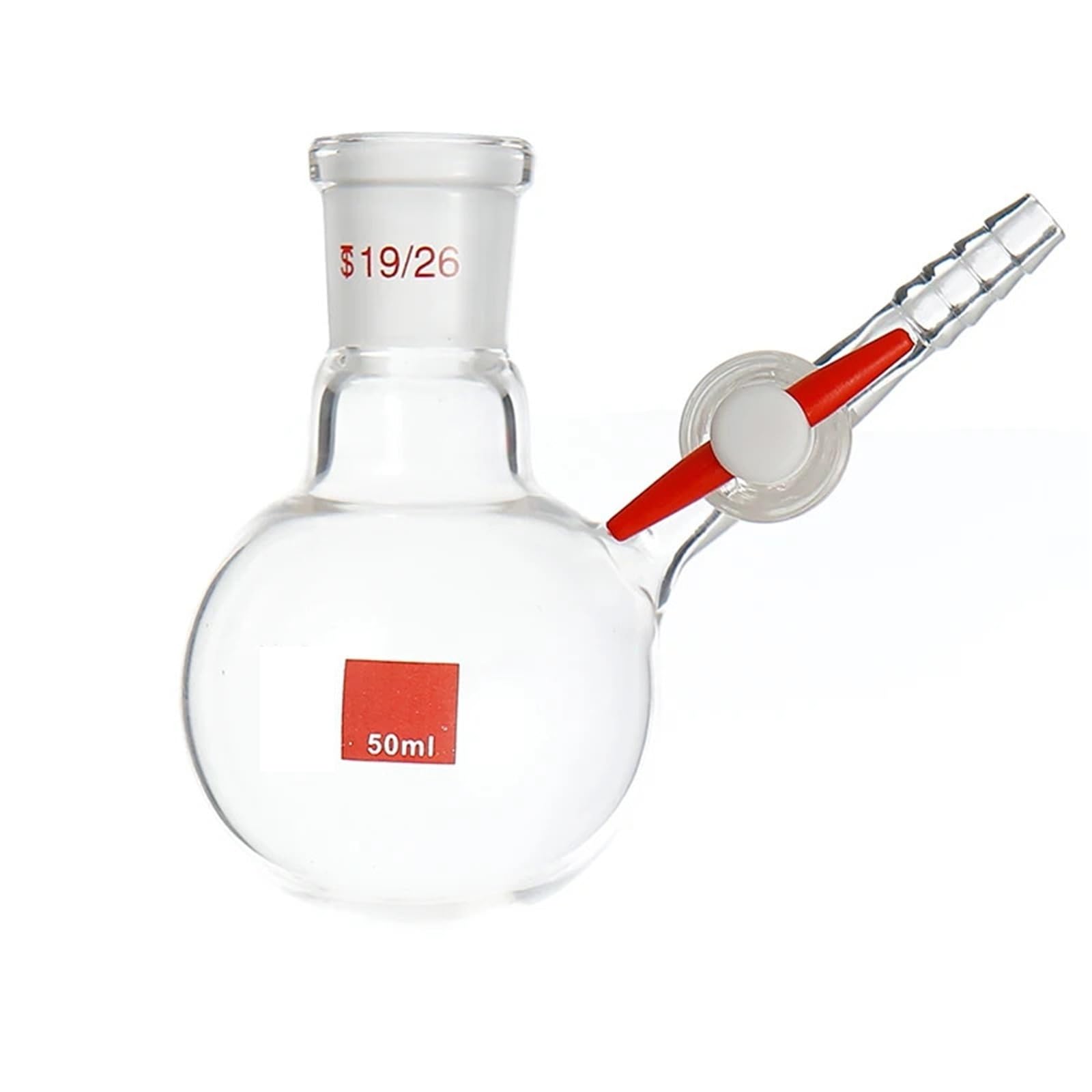 Borosilikat-Messkolben Erlenmeyerkolben, Labor-Reaktionsflasche aus Borosilikatglas mit rundem Boden und Einer Öffnung, 25–500 ml(150ml/24)