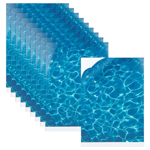 Papier couché autocollant vagues d'eau effet premium pour sol de maison de poupée