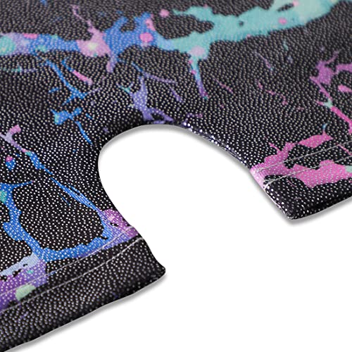 Image of EQSJIU Gymnastics Leotards for Girls Kids Rainbow Mosaic Mermaid Butterfly Stars Leopard Galaxy Tie Dye Cosmos Leopard