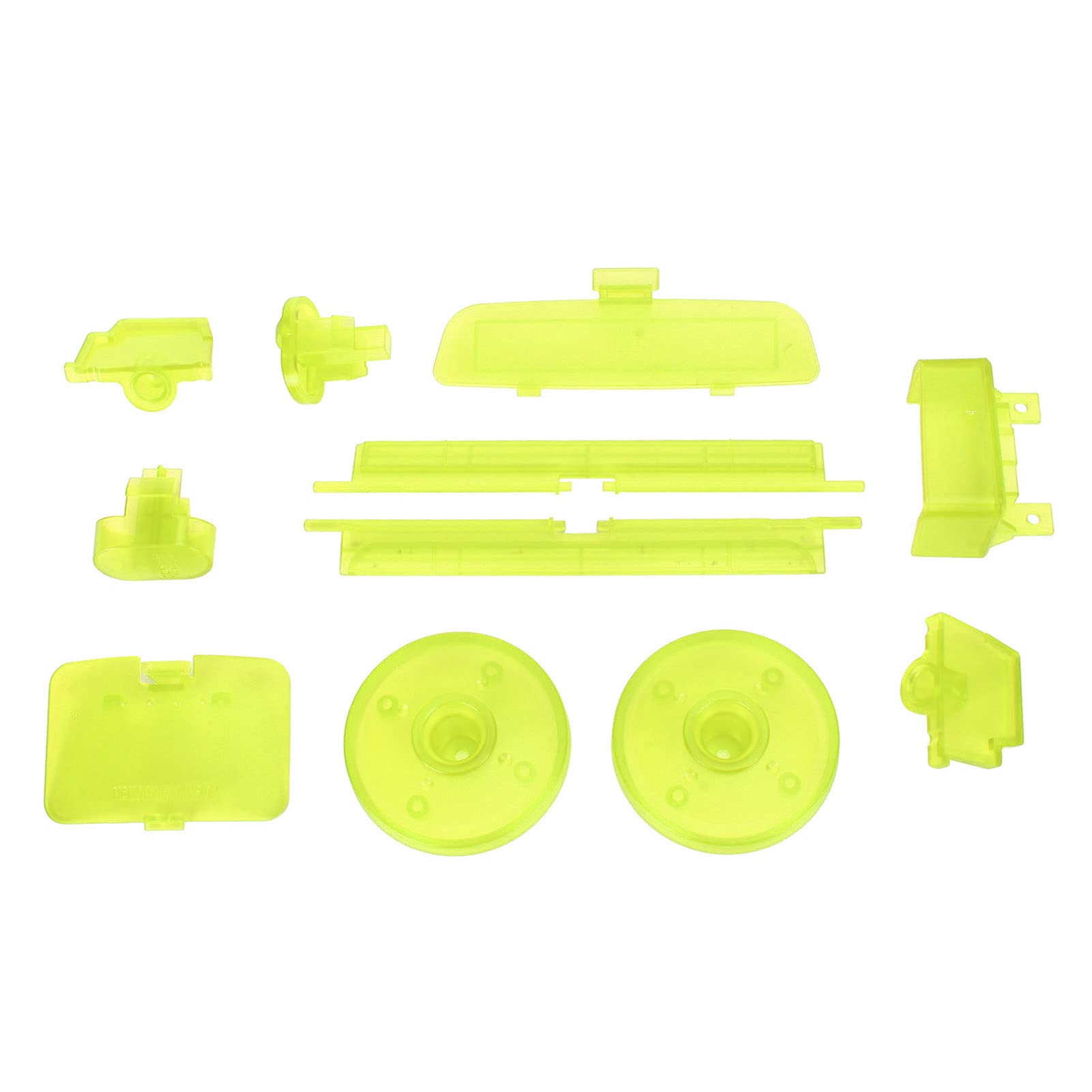 Eminchu Custodia Sostitutiva per Console di Gioco Guscio Robusto retrò per Giocatori Vintage N64 Set Completo di Materiale ABS (Verde trasparente)