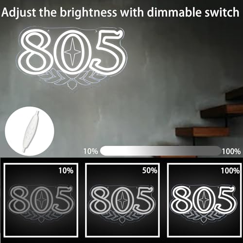 Image of 805 Firestones Neon Signs Beer Bar Neon Lights for Wall Decor, Dimmable Brewing LED Neon Artwork For Bar Man Cave Pub Store Shop Home Wall Window Decor (White 805)