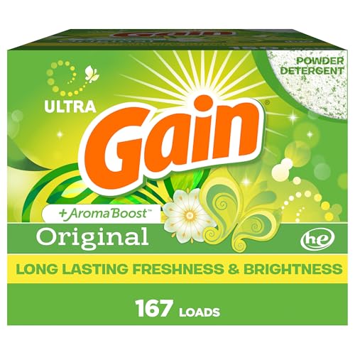 Gain Powder Laundry Detergent, Original Scent, 167 Loads, 154 OZ