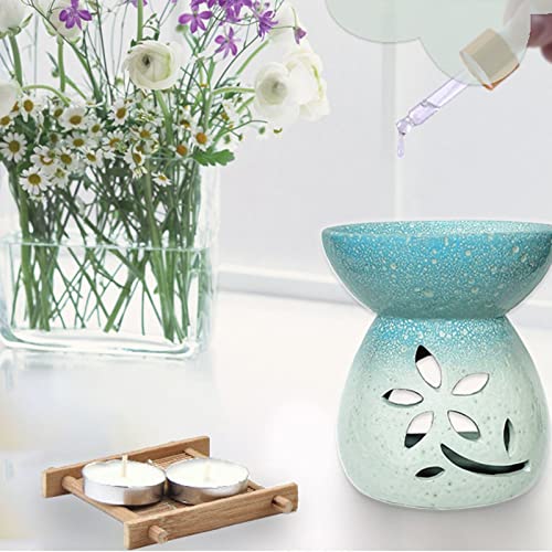 Difusor aromático eléctrico de cerámica con soporte para vela miniatura 2