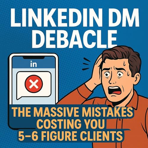 LinkedIn DM Debacle: The Massive Mistakes Costing You 5-6 Figure Clients Podcast Por arte de portada
