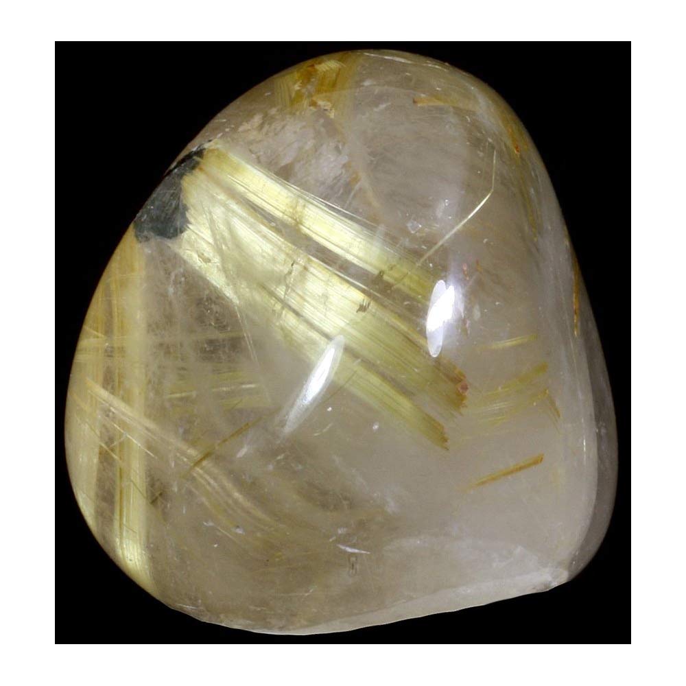 Crystalage Golden Rutilated Quartz Tumble Stone (20-25Mm)