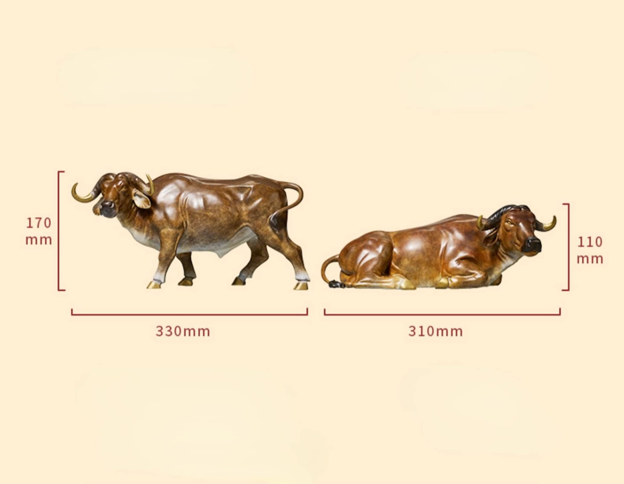 Amazon.com: Brass Simulation Zodiac Ox Sculpture,Metal Animal Cow
