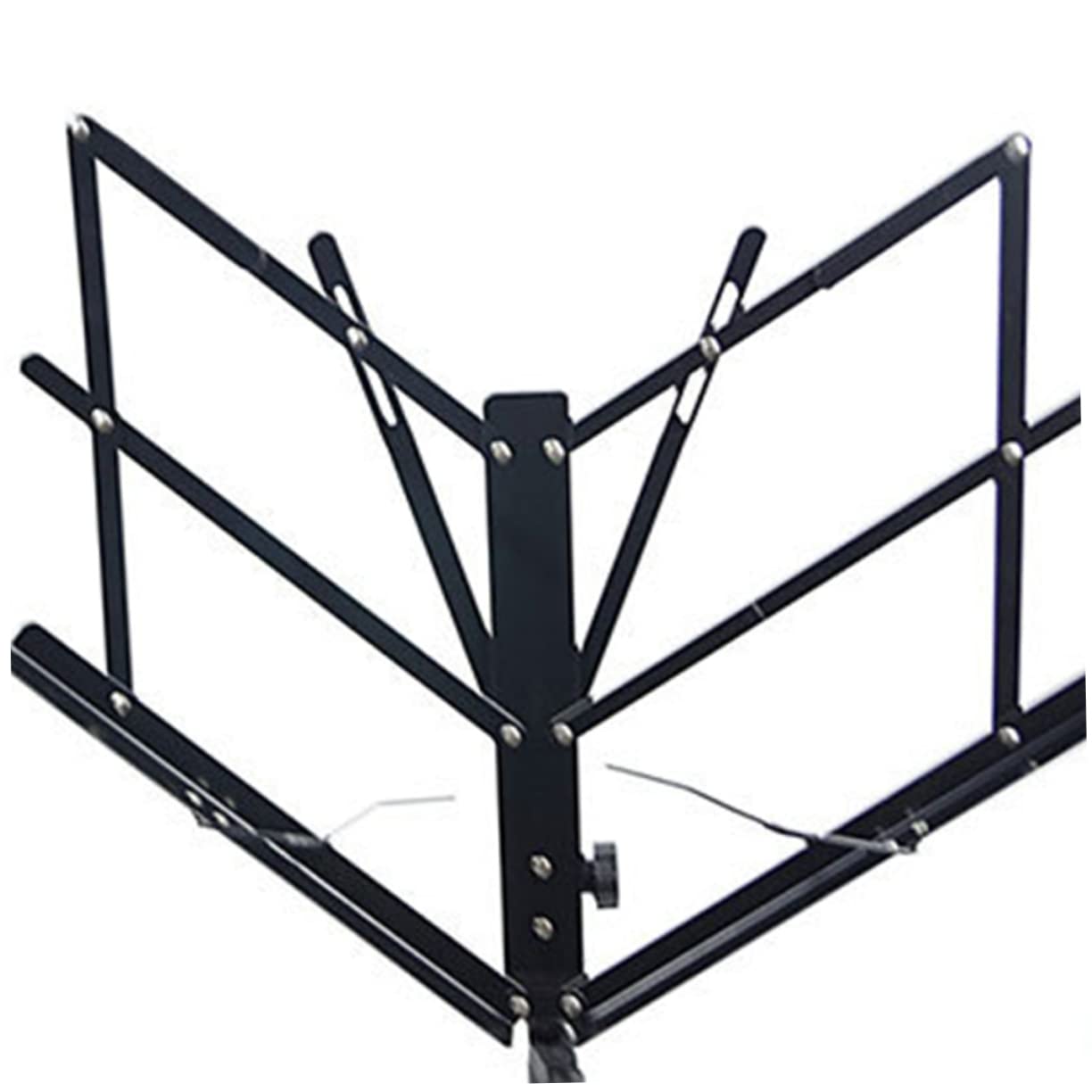 Abaodam Supporto Spartiti Musicali Pieghevole Metallo con Piedini Antiscivolo Portatile e Leggero per Chitarra Violino e Strumenti Cordiera Nero