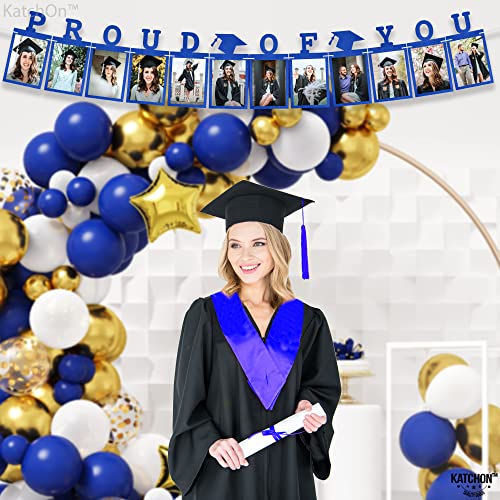 Image of KatchOn, Blue Graduation Photo Banner 2026 - Large 10 Feet, Proud of You Banner | Graduation Decorations 2026 | Graduation 2026 Backdrop | Graduation Picture Display