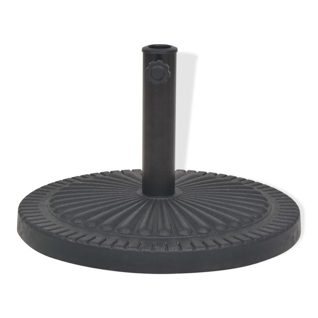 Socle de Parasol Résine Rond Noir 14 kg,Pied De Parasol,Pied De Parasol Lourd,Pied De Parasol sur roulettes