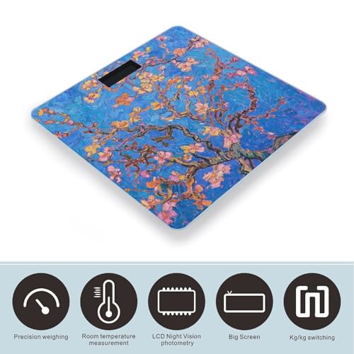 Báscula digital Small Peach Flowers para peso corporal miniatura 3