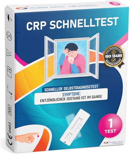ADESTE CRP TEST SCHNELLTEST – CRP Schnelltest zur Eigenanwendung zur Erkennung bakterieller Infektionen und Entzündungszustände