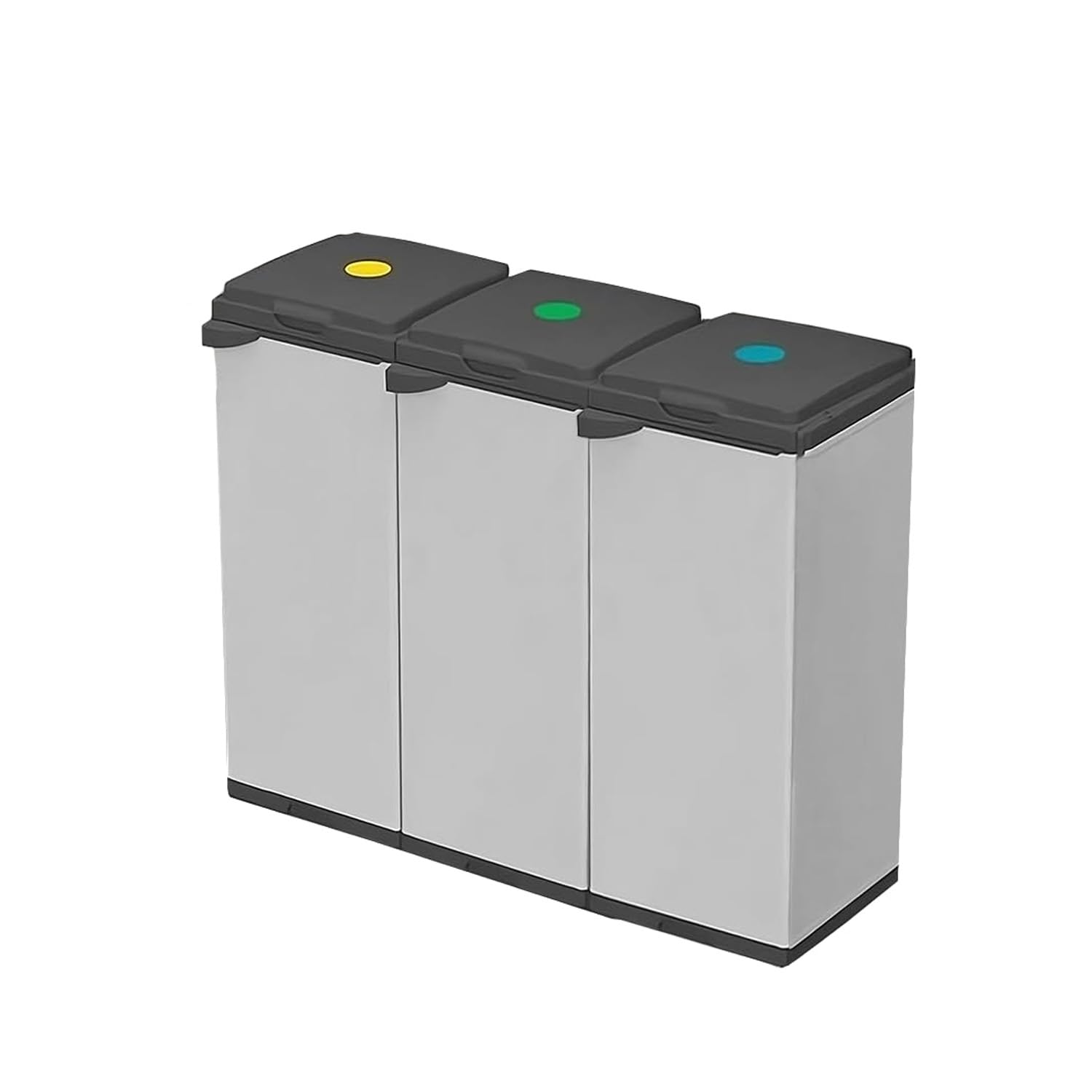 Avilia Mueble cubo de basura con 3 porta bolsas para recogida selectiva – Cubo de basura con capacidad 80/110 l