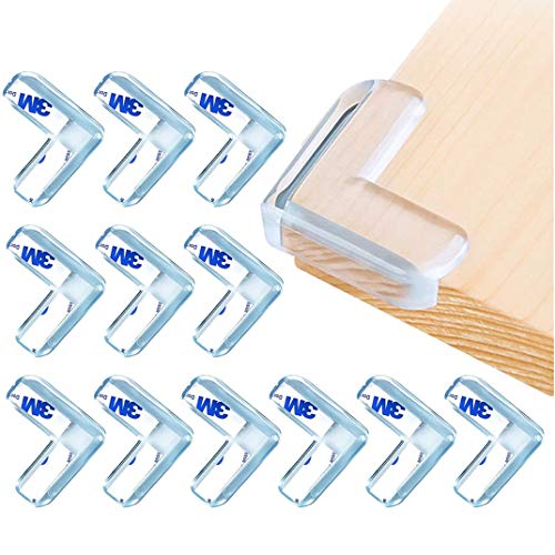 Hoekbeschermers voor kinderen NIAGUOJI veiligheidshoekbeschermers Beschermt 12 stks Heldere meubeltafel Hoekbescherming voor baby met 24 stks Extra 3M Stickers