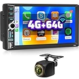autoradio 2 din gps waze Pantalla táctil capacitiva HD de 7 pulgadas con gran capacidad de respuesta: la radio para coche Android de 7 pulgadas cuenta con un panel con una resolución de 1024 × 600 que admite la reproducción de vídeo 1080P para obtener imágenes nítidas. La interfaz intuitiva y el control gestual fluido facilitan el cambio entre aplicaciones, el ajuste del ecualizador o la navegación por las listas de reproducción