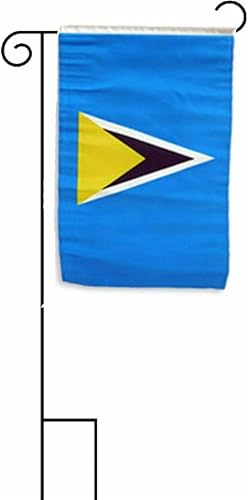 Deluxe 12x18 12"x18" St. Lucia Sleeved wGarden Stand Flag by Lumaglow