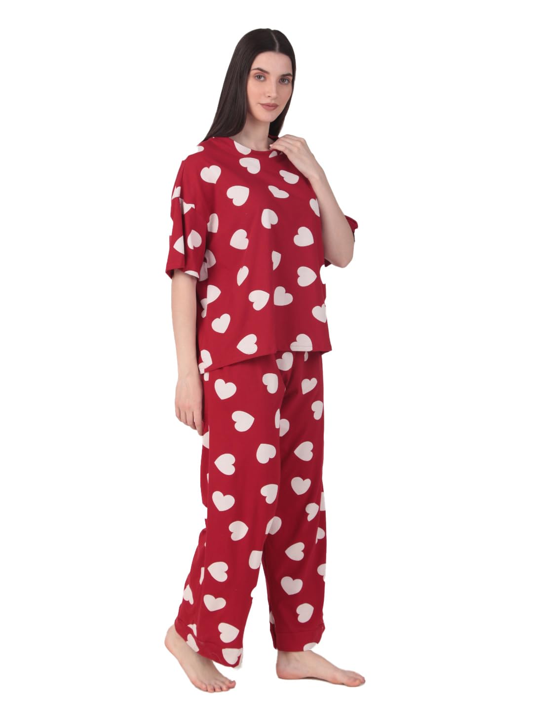 masha Women's Cotton Solid Top and Pyjama Set-picture-34