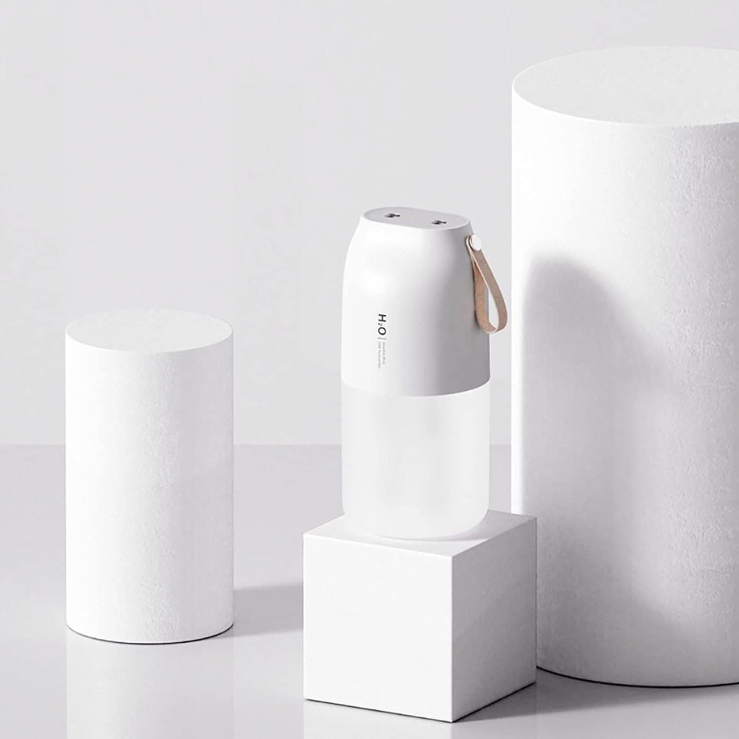per Uso Domestico Umidificatori Umidificatore Senza Fili Diffusore di aromi Batteria da 2000 mAh Ricaricabile Doppio ugello Diffusore di Olio Essenziale Mist Maker Umidificatore(White)