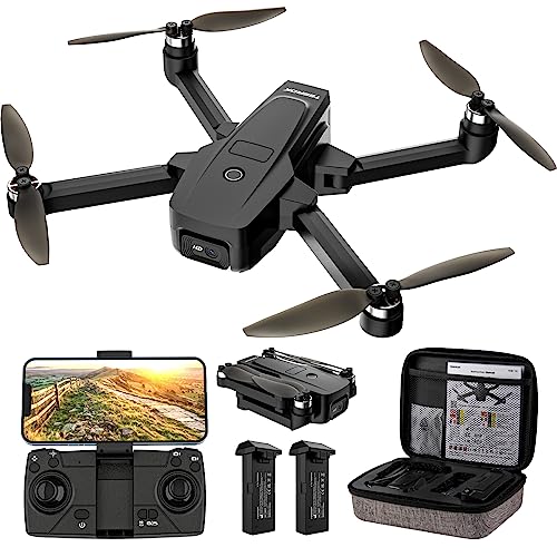 Image of Pikaasu T18 Drone with 1080P Camera for Adults Kids, 5G WIFI Transmission 100m FPV Drone, Foldable RC Quadcopter, Brushless Motor, Optical Flow, 40 Mins Flight Time with 2 Batteries