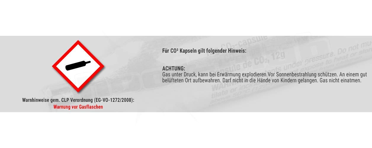 10 ULTRAIR CO2-Kapseln 88g + 100 Shoot-Club Zielscheiben 14x14 cm