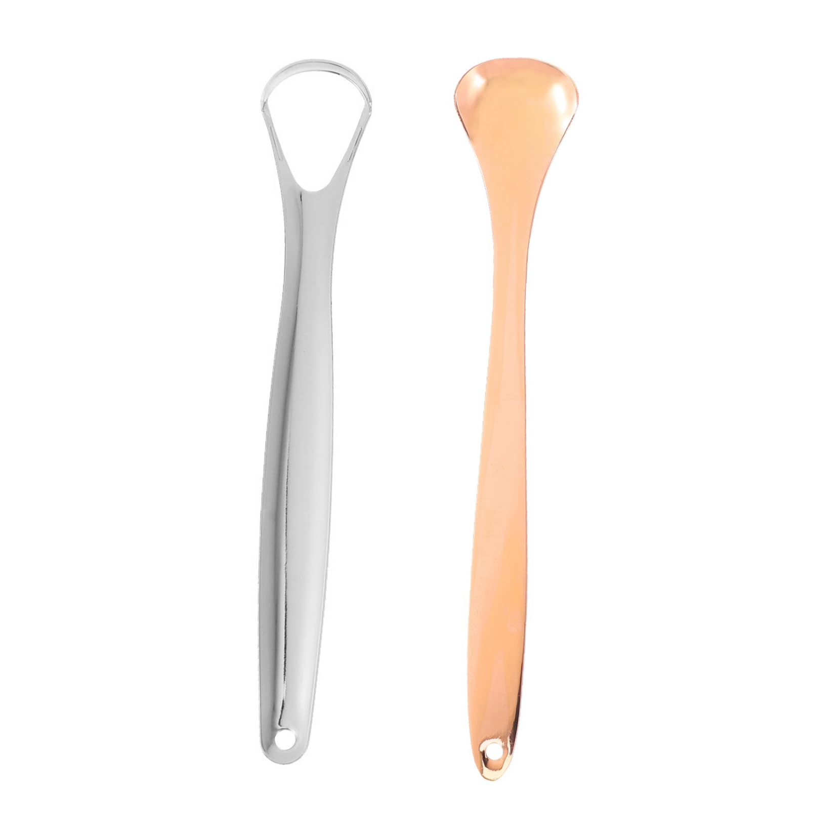 Gatuida Top Stainless Steel Tongue Scrapers 2pcs Tongue Cleaning Tools for Fresh Clean Mouth