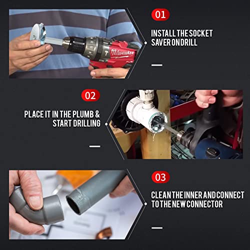 Plumbing Fitting Saver Bit Socket Saver, For 1/2 Speed
