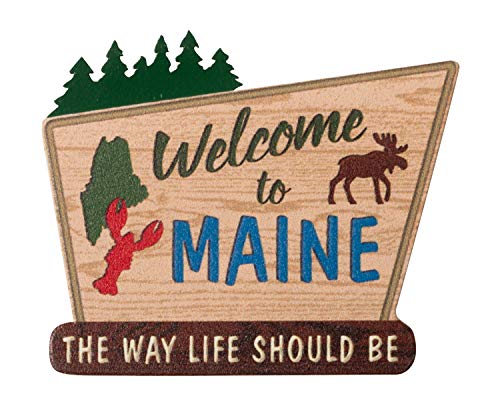 Cape Shore Imán decorativo con texto en inglés "Welcome to Maine"