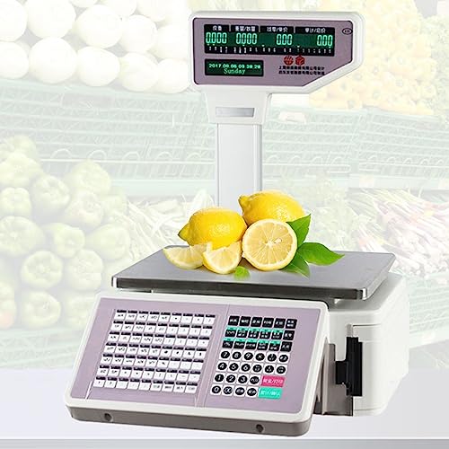 Báscula digital con código de barras y impresora