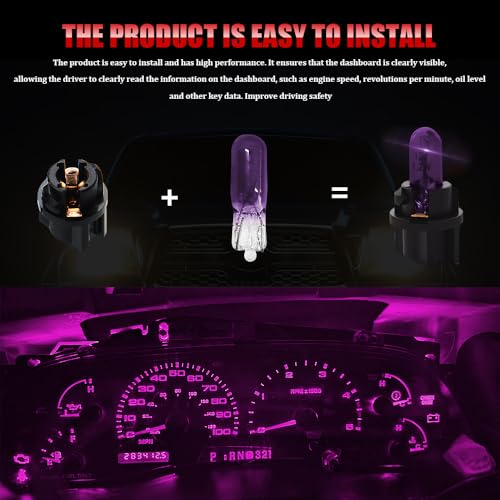 20 unidades luces T5 para tablero de auto, 12V 1.2W miniatura 5