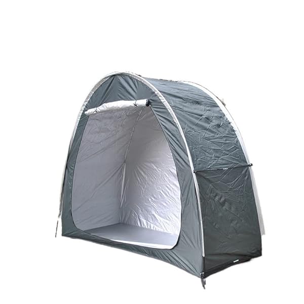 DANOAH Fietsenberging Grote Ruimte Zilver Gecoate Luifel Camping Store Tent Fietsenstalling (kleur: zilver)