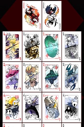 Baraja de Cartas Hollow Knight Inspirada Poker 6x9cm miniatura 3