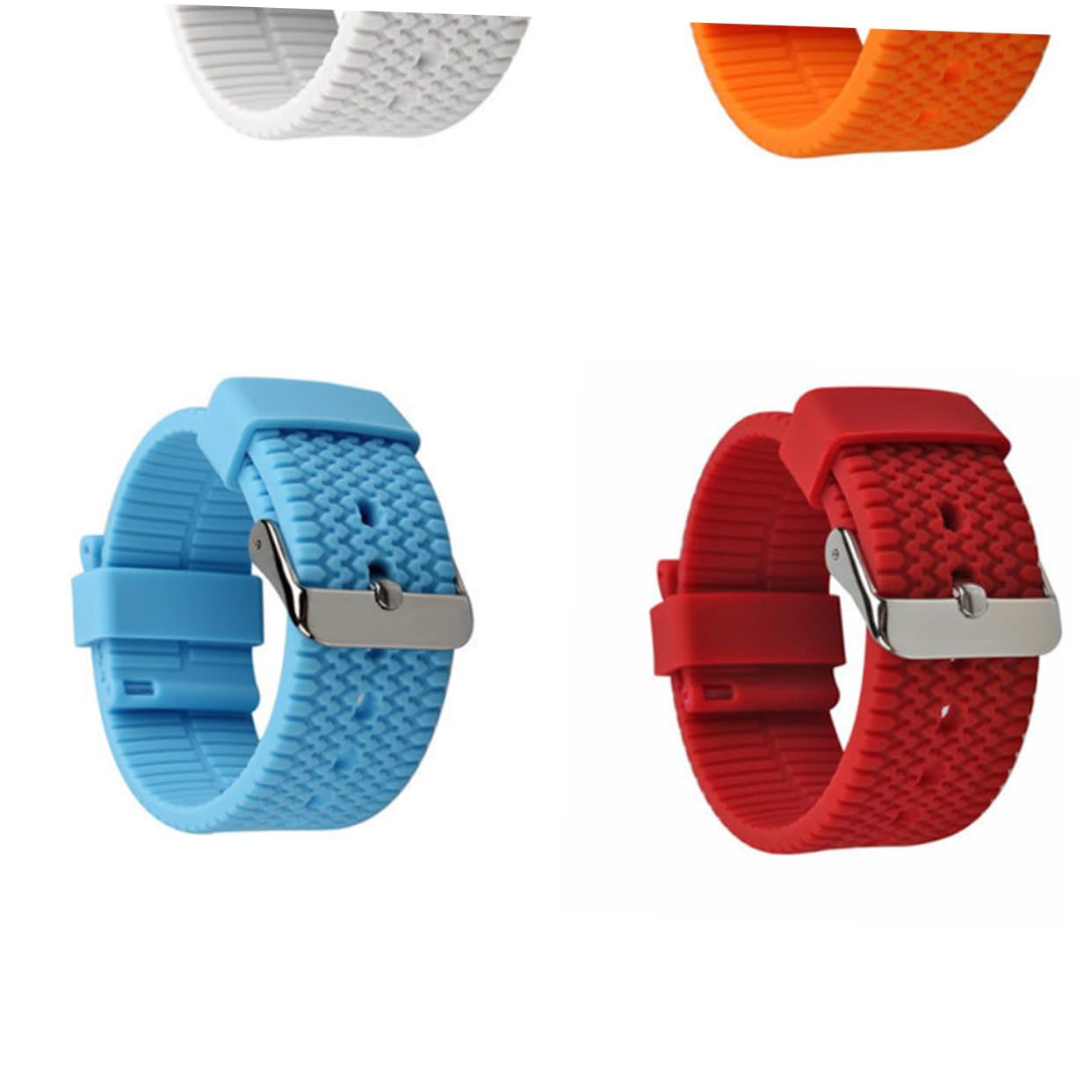 GALPADA Silicone Watchband Creative Exercise Tire Grain Design Camo Ergonomic and Comfortable Replacement Strap for Fitness Watches Material