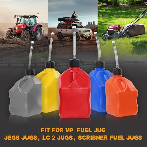 Image of 2 Pack Professional Replacement VP Racing Fuel Jug Hoses | Durable hose fits 5 gallon fuel cans, ideal for racing and off-road applications
