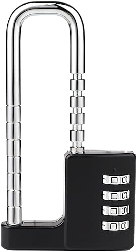 Candado de grillete ajustable candado de combinación larga para armarios de gimnasio y escuela, cerraduras de código deslizante a prueba de niños
