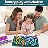 Tablero de Actividad Sensorial, Juguetes Sensoriales de Silicona para Estrés y Ansiedad, para Niños a Partir de 3 Años y Adultos, con Bolsa de Viaje y 20 Cordones #1