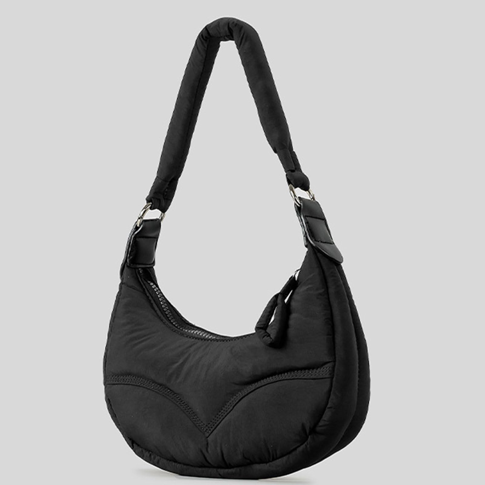 Elegante bolso de hombro acolchado con correa ajustable