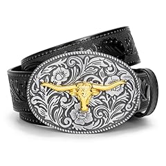 Black/ Gold Bull Buckle