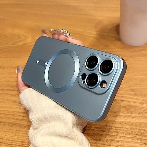 Étui de charge magnétique iPhone 13 Pro ENILSA bleu housse anti-rayures