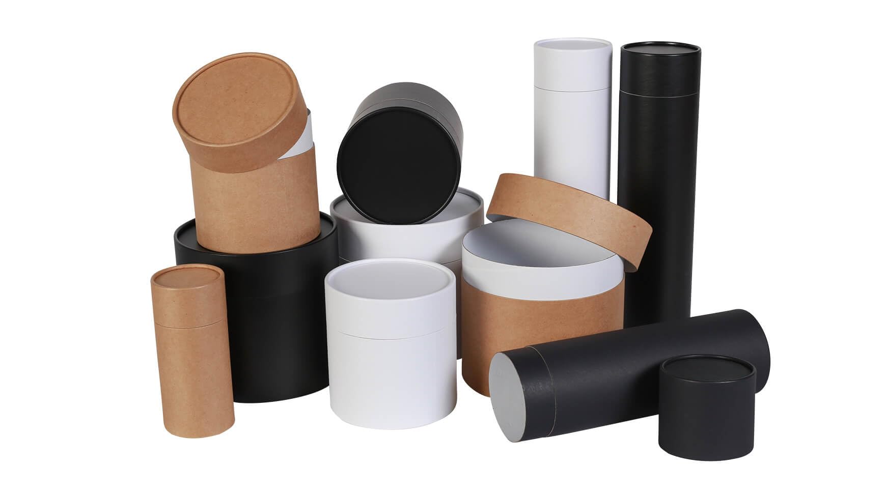 10x Rundkarton 150 mm hoch Ø 70 mm 170g/qm Naturbraun Runde Geschenkbox mit Deckel Rundbox Geschenkbox rund