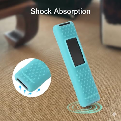 Image of Silicone TV Remote Cover Compatible with Samsung Smart TV Remote 2023 BN59-01432G BN59-01432A (Samsung Smart TV 2023 Model Solar Remote Cover - Style 5, Luminescent Blue - Style 5)
