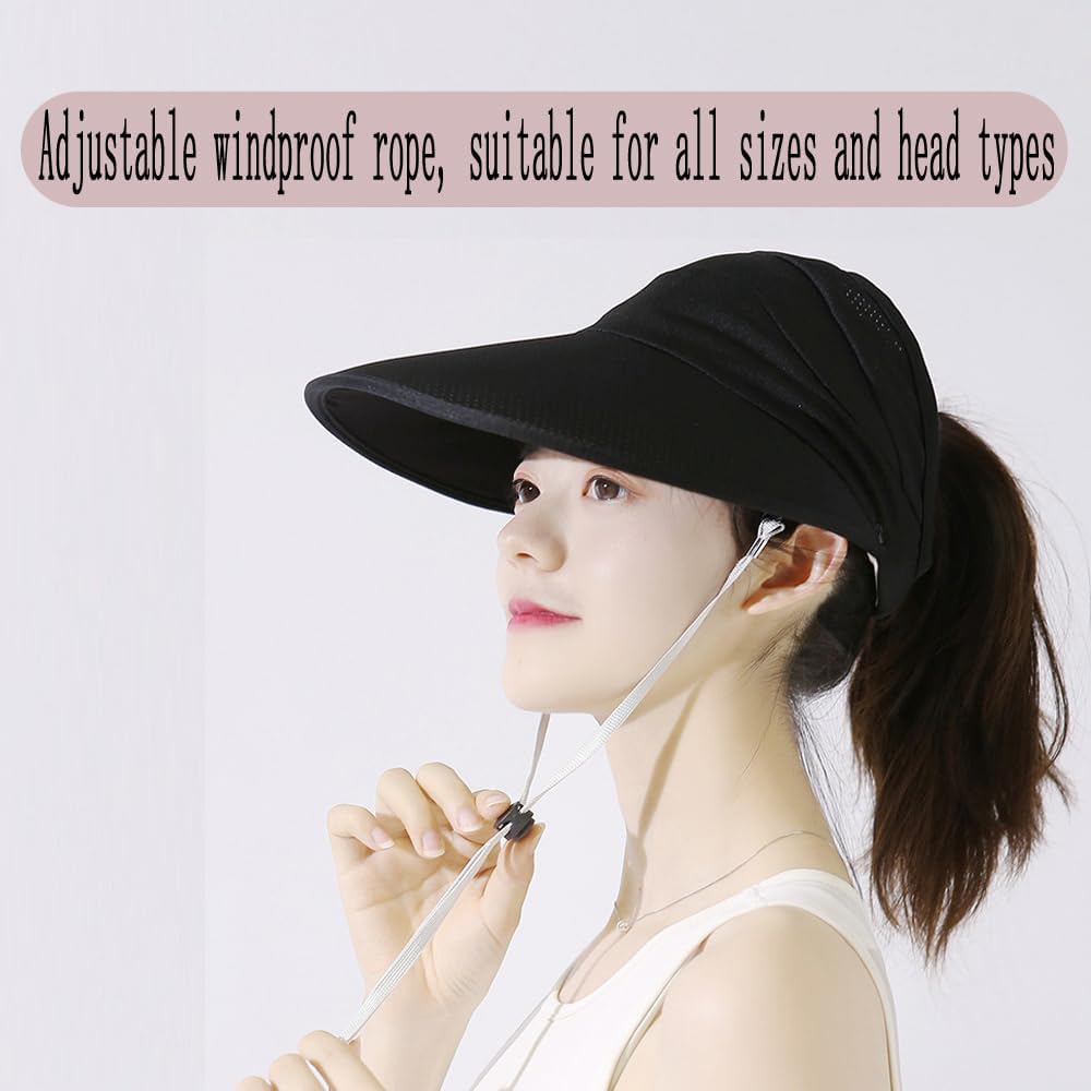 Women's UPF 50+ UV Sun Protection Waterproof Breathable Face Neck Flap Cover Folding Sun Hat image 5