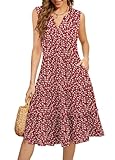 Features:Soft,lightweight,flowy sun dress;A line dresses with smocked ruched tiered and cute ruffles,pockets,sleeveless,above knee length,can be casual or formal for versatile looks;Good to be spring break and summer beach vacation travel essentials ...