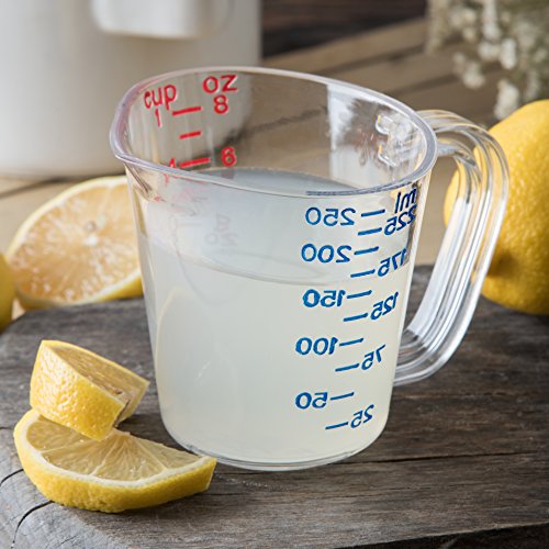 Vaso medidor plástico transparente 1 taza 8 oz miniatura 3