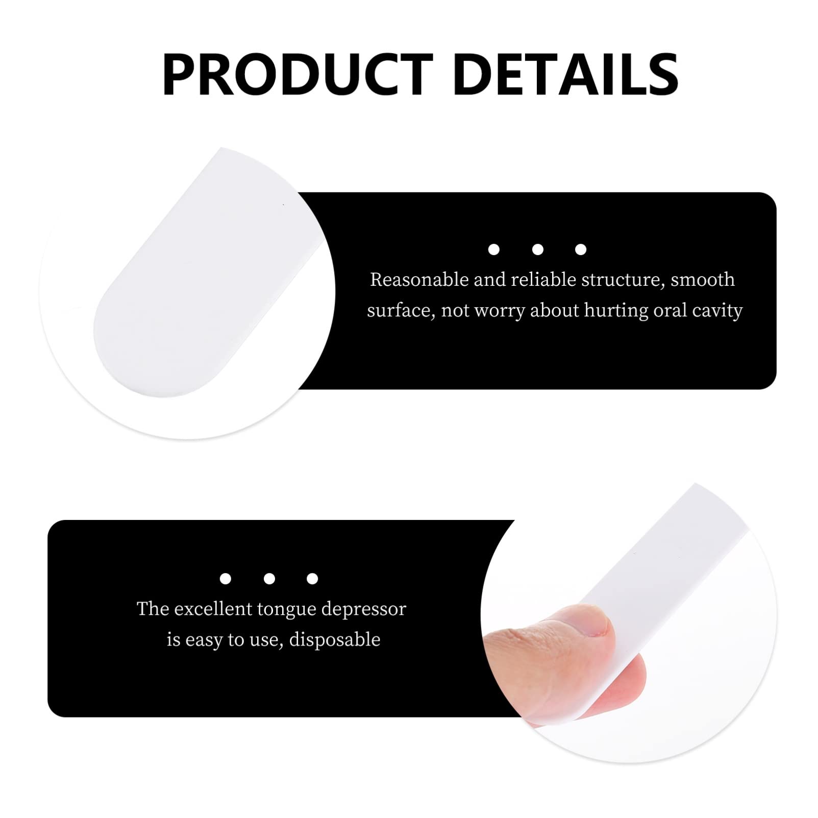 COSMEVIVI 2sets Professional Clinic Depressors Pp for Boys and Girls Easy to Use 20pcs*2