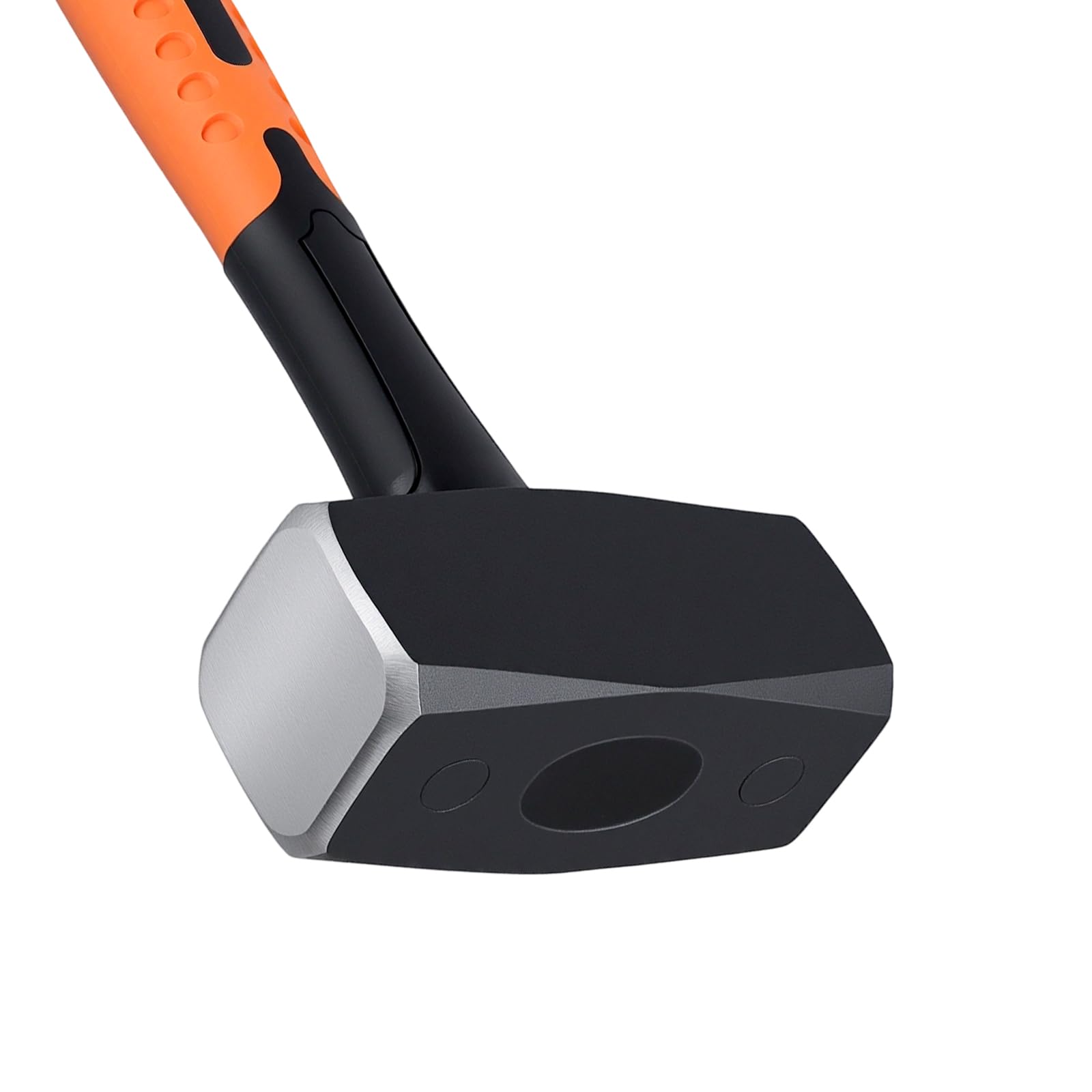 2 Martillos de Demolición de 2 kg - Mazos de Acero al Carbono 45 con Mango Ergonómico Antideslizante - 28 cm, Negro y Amarillo, con Accesorio de Goma para Trabajos de Demolición