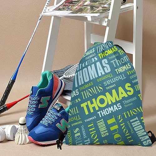 Personalized Drawstring Bag with Name Oxford Cloth Custom Gym Bag Backpack Customized Drawstring Pockets Cinch Sack for Outdoor, Indoor, Sports, 1 Pack3
