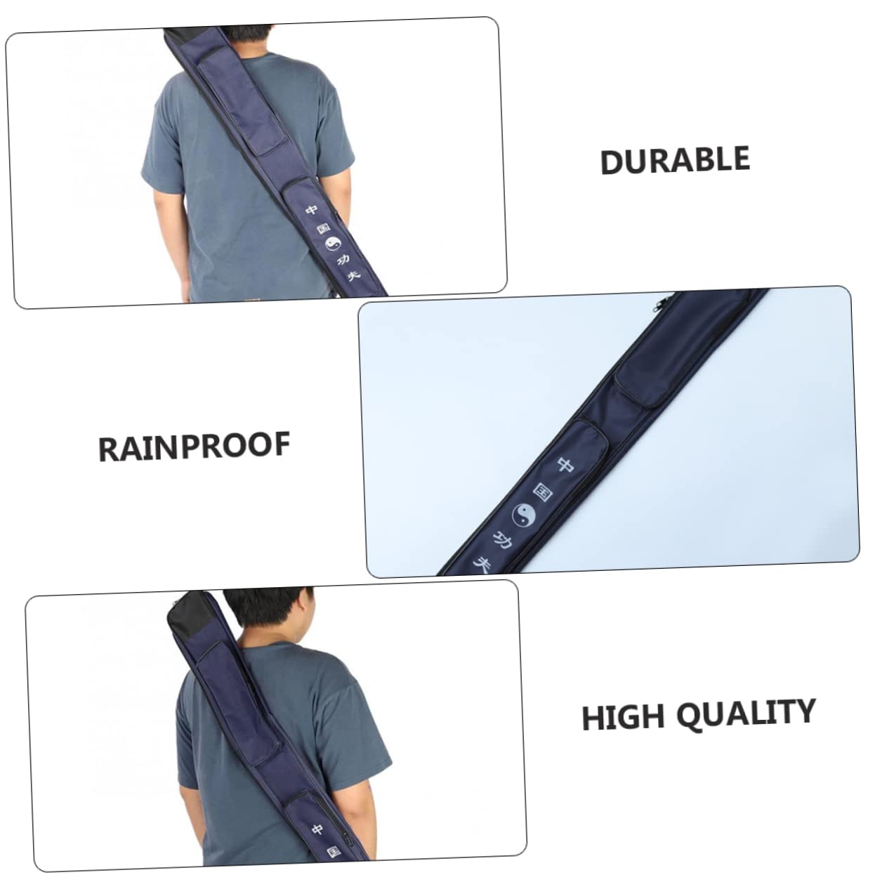 Anneome 1Pc Storage Bag Durable Thicken Canvas Shoulder Strap Single Layer Martial Arts Bag for Kung Fu Enthusiasts