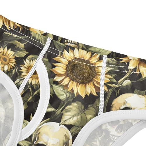 Gothic Skull Sunflower Toddler Boy's Underwear 2T 202c00524