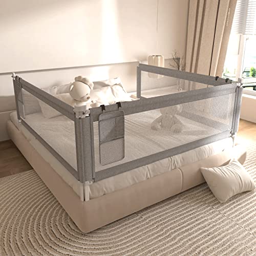 Ikare Bed Rail For Toddlers, New Upgraded Infants Safety Bed Guardrail With 28 Gears Adjustable Heights, Baby Bed Rail Guard For Full-Size Queen & King Mattress, One Side 78.7" X 30" #TOP20